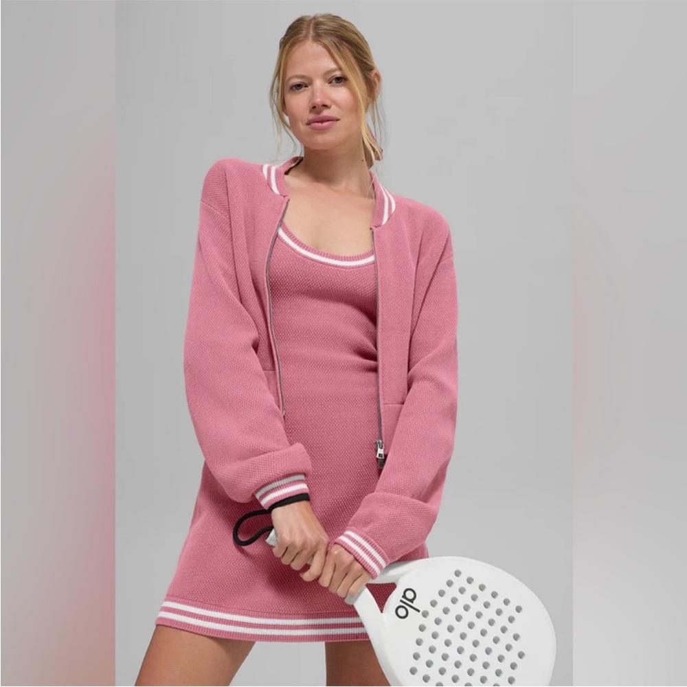Alo tennis knit set pink